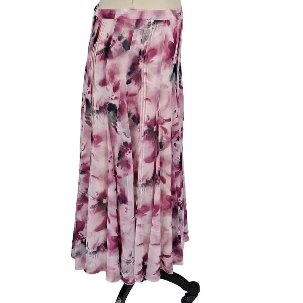 Jones new York Collection Midi skirt Pink Floral size 8
